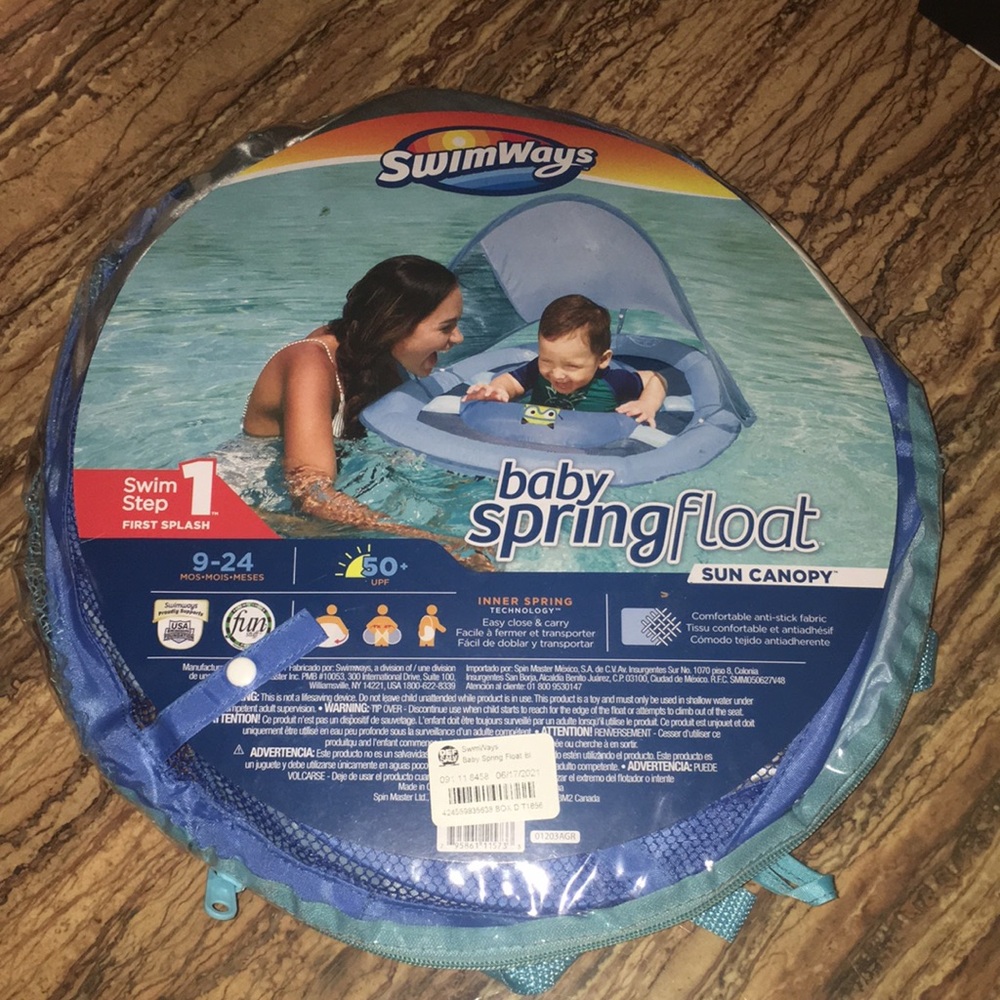 Blue baby spring float sun canopy